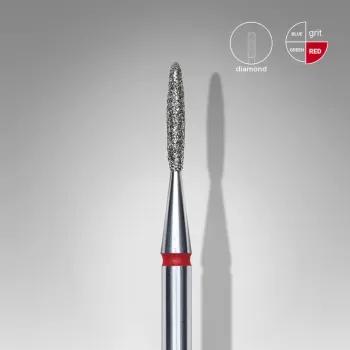 STALEKS EXPERT Elmas frez, alev şekli çap 1,4 mm, çalışma kısmı 8 mm