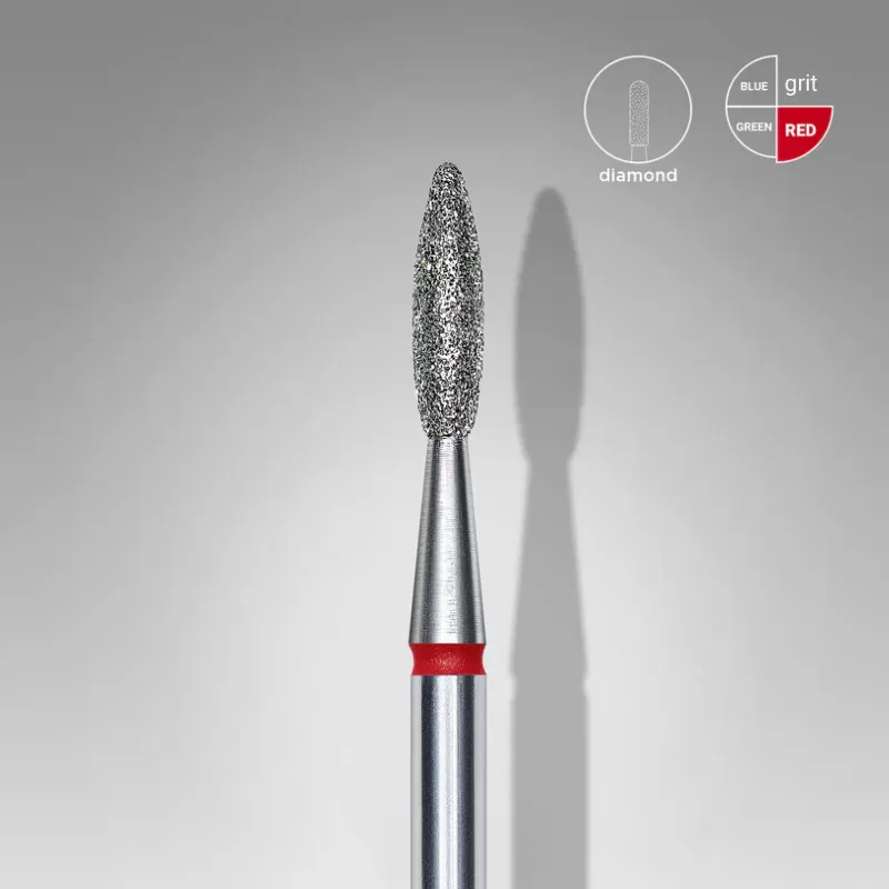 STALEKS EXPERT Elmas frez, alev şekli  çap 2,1 mm, çalışma kısmı 8 mm