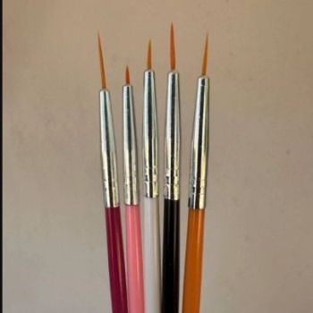 Protez Tırnak Kalıcı Oje Nail Art Fırça Seti 5li