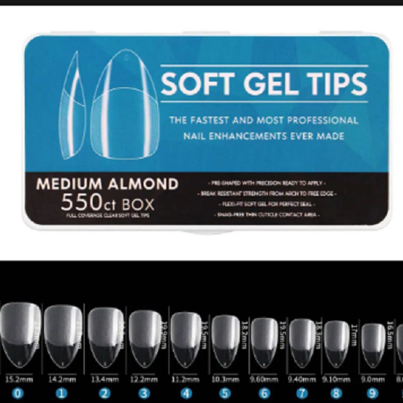 Soft Gel Tips Medium Badem(550li)