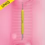UNIQ 11 TYPE 2 Gummy Sarı Silikon Saplı Tırnak İtici (Eğik Uç ve Halka)