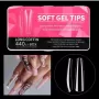 Soft Jel Tips | Coffin | Long | Protez Tırnak Tips Uzatma | 440'lı