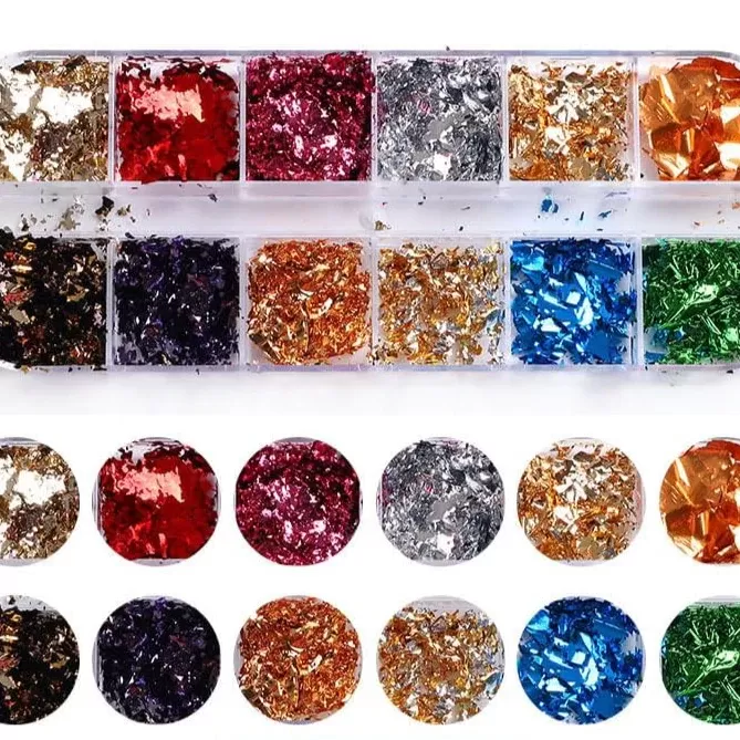 Kırık Folyo Süsleme Nail Art