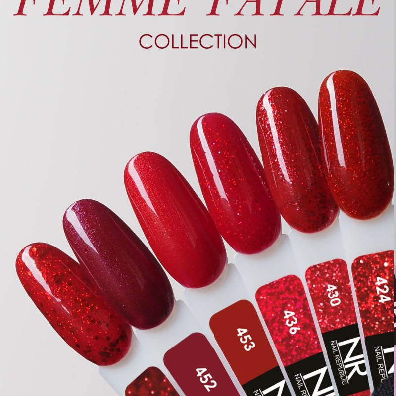 Nail Republic Kalıcı Oje Simli Seri ( Kırmızı Tonları)