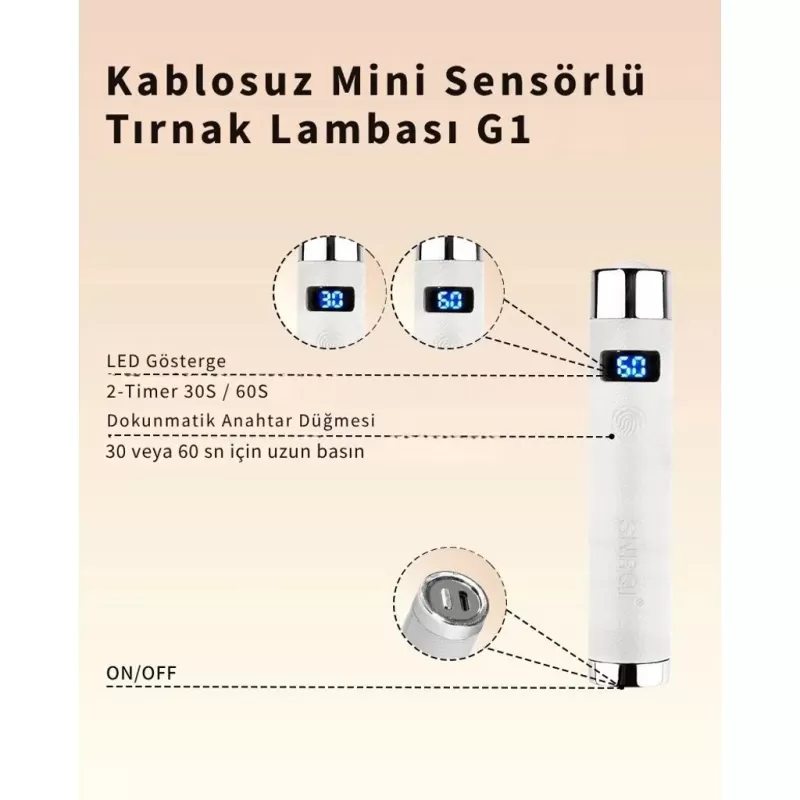 Manyetik Standlı Manikür UV Lamba